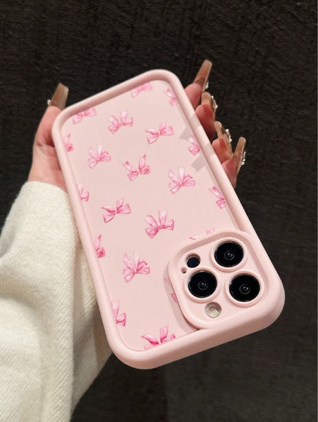 Hot 3D Ribbon Pink Bow Pattern Cute Design Fashion Aesthetic Printed Cover